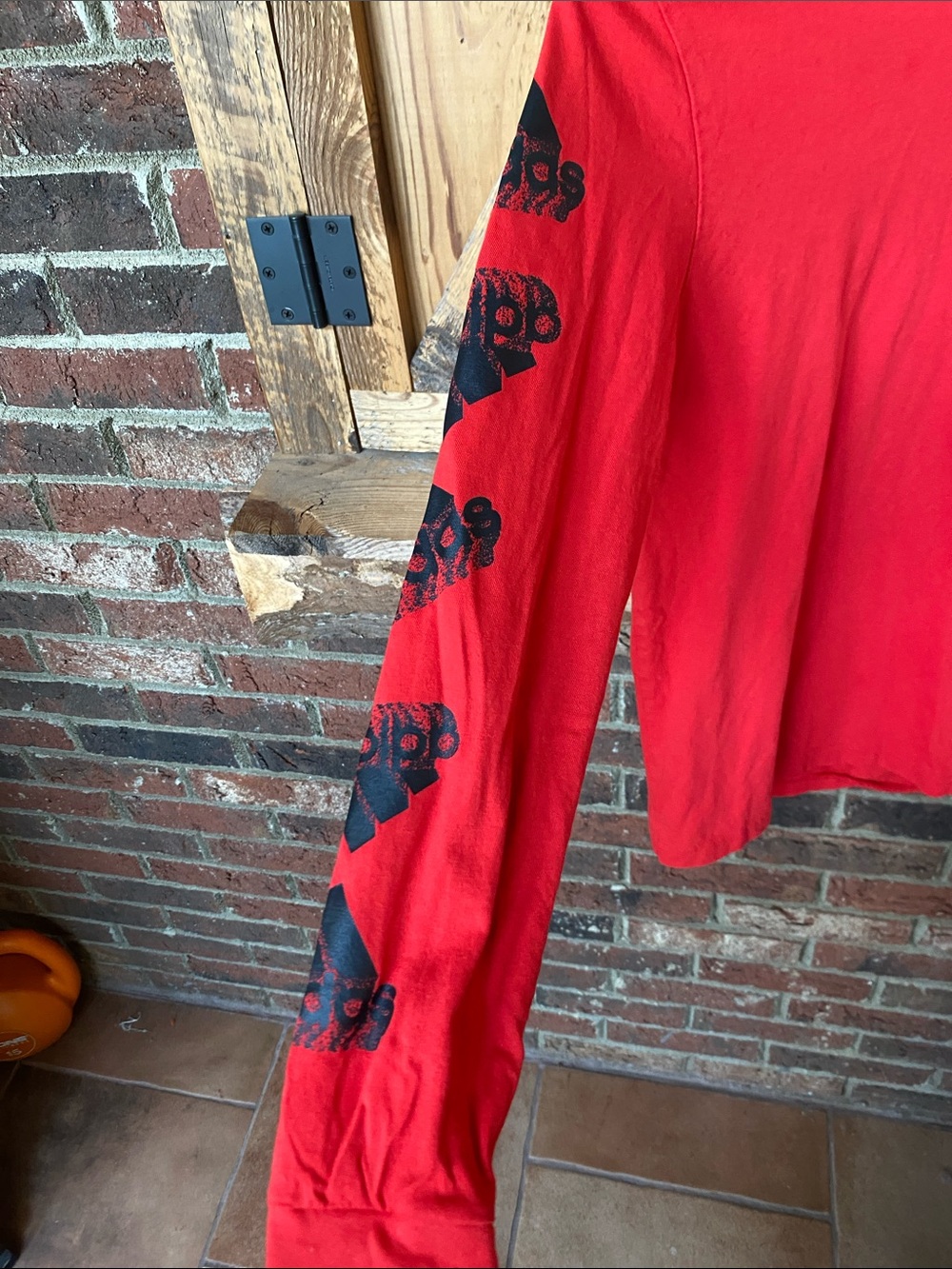 Adidas boys Red Crewneck Hoodie Long-Sleeve Shirt size medium 10-12. Regular fit - Picture 4 of 14